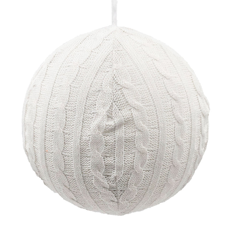 Set of 6 White Knitted Sweater Hanging Ornaments