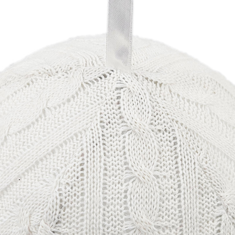 Set of 6 White Knitted Sweater Hanging Ornaments