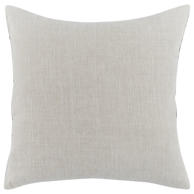 Pacifica Blue 22" Belgian Flax Linen Throw Pillow