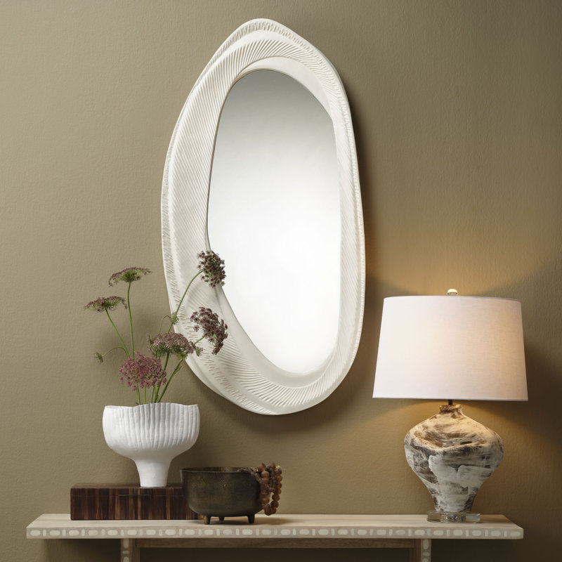 Cream Ceramic Table Lamp with White Linen Shade