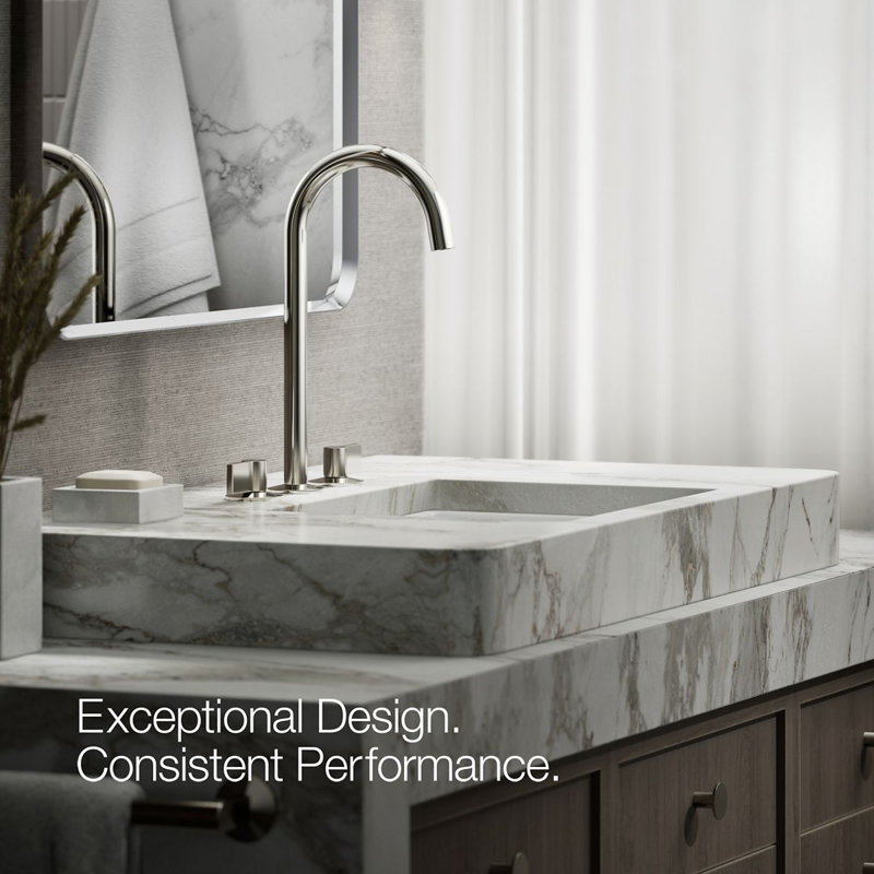 Polished Chrome Modern Sink Faucet Spout with Laminar Flow Aerator
