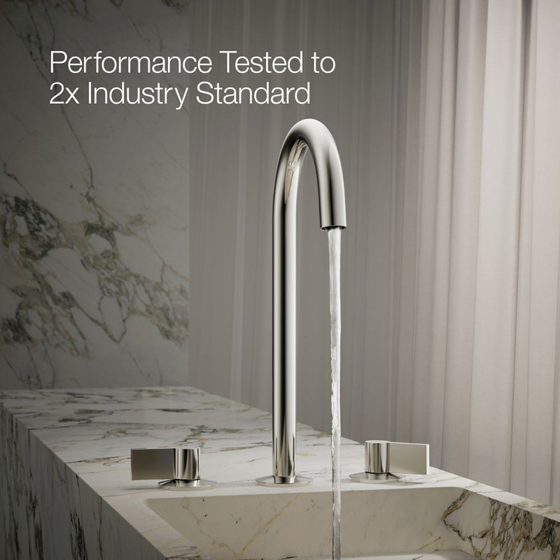 Polished Chrome Modern Sink Faucet Spout with Laminar Flow Aerator