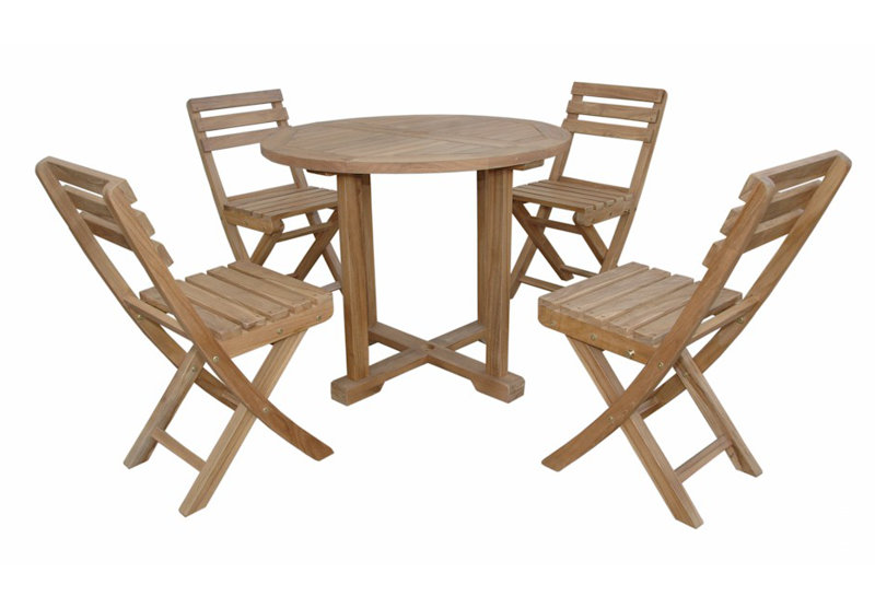 Montage Alabama 5-Piece Teak Outdoor Bistro Set