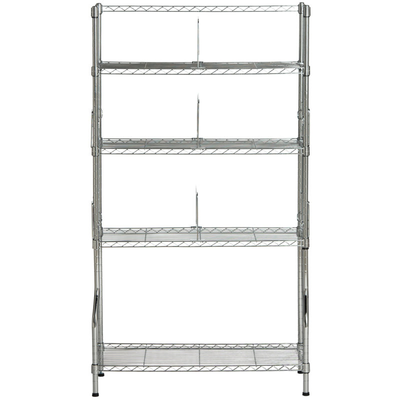 Fernand Chrome Wire 30" Adjustable 5-Tier Book Rack