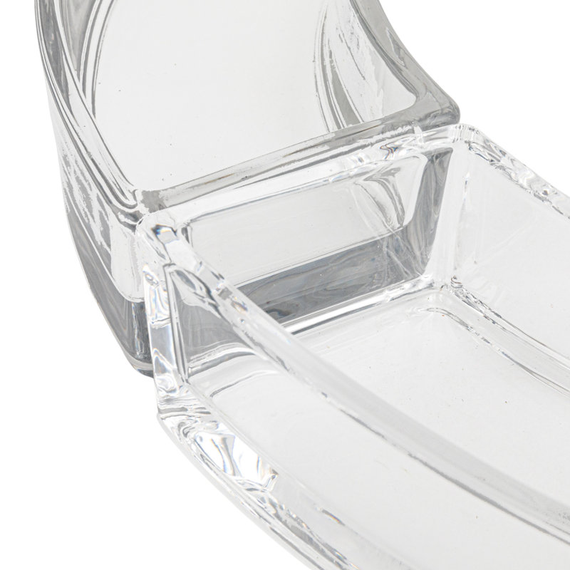 Clear Round Glass Dish and Votive Candle Holder Set