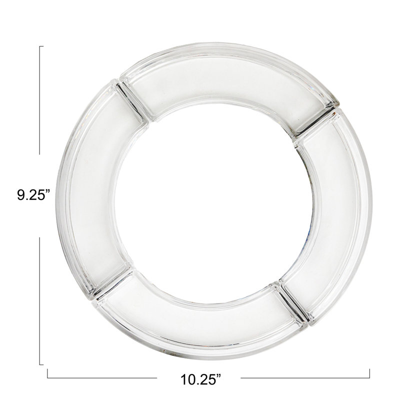 Clear Round Glass Dish and Votive Candle Holder Set