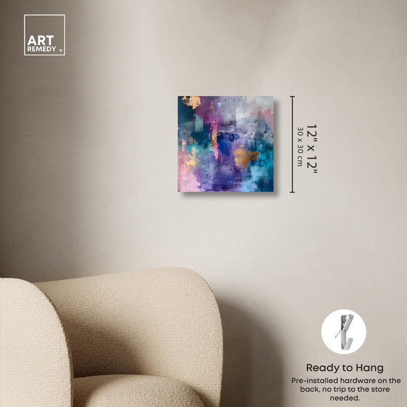 Colorful Abstract 12" x 12" Canvas Wall Art