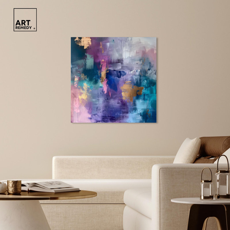 Colorful Abstract 12" x 12" Canvas Wall Art
