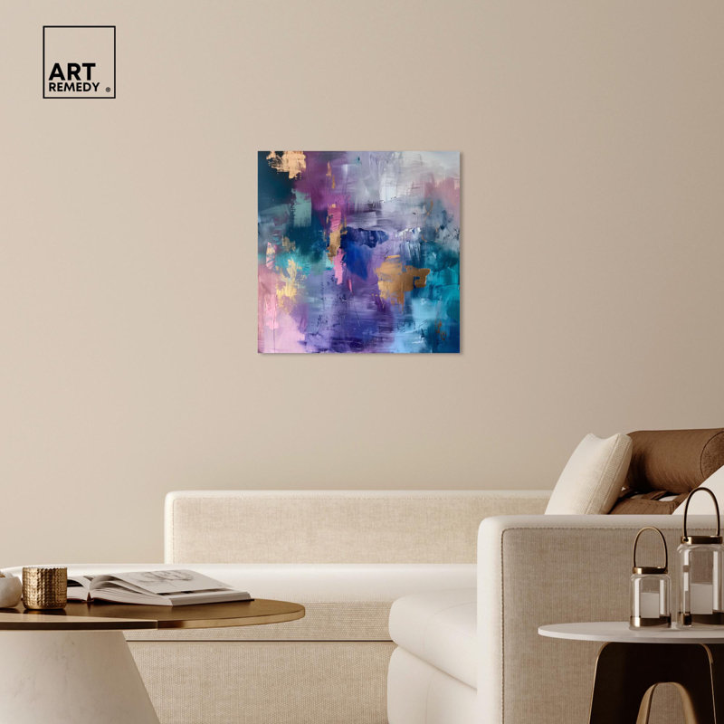 Colorful Abstract 12" x 12" Canvas Wall Art