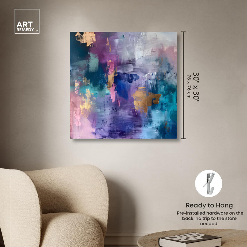 Colorful Abstract 12" x 12" Canvas Wall Art