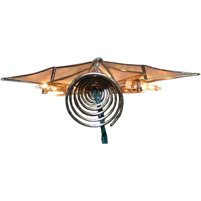 10-Light Gold and White Capiz Star Tree Topper