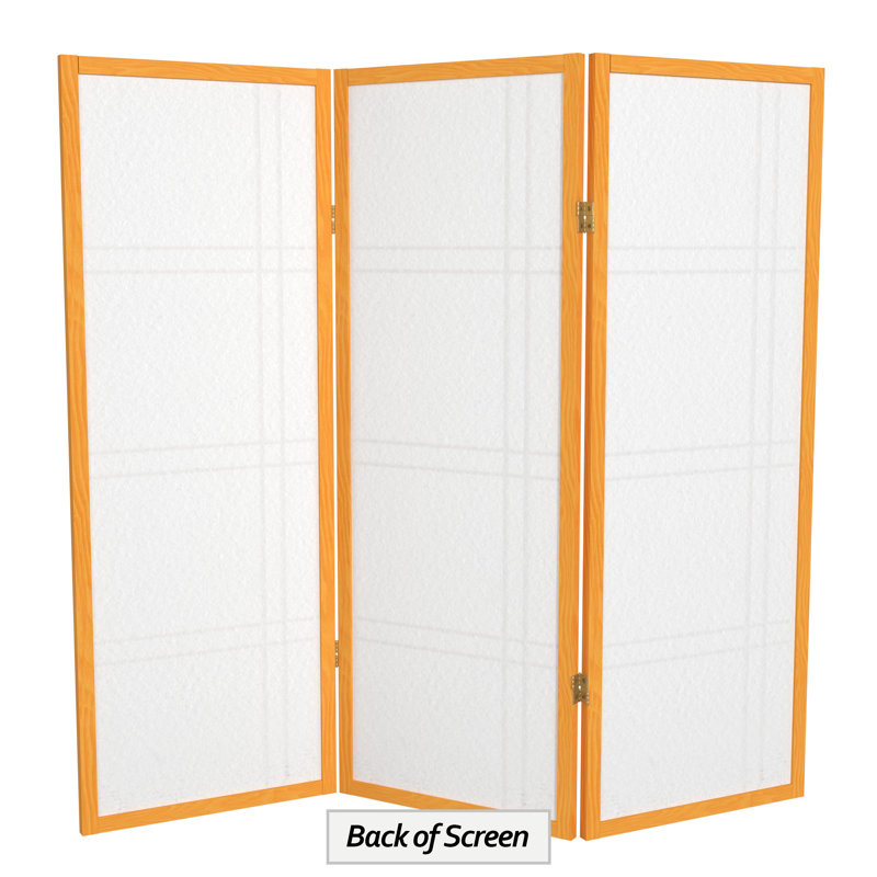 Honey 4 ft Shoji 3-Panel Folding Room Divider
