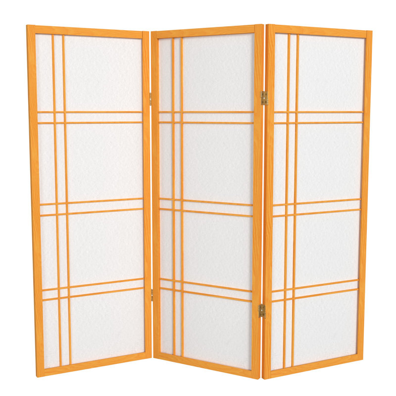 Honey 4 ft Shoji 3-Panel Folding Room Divider