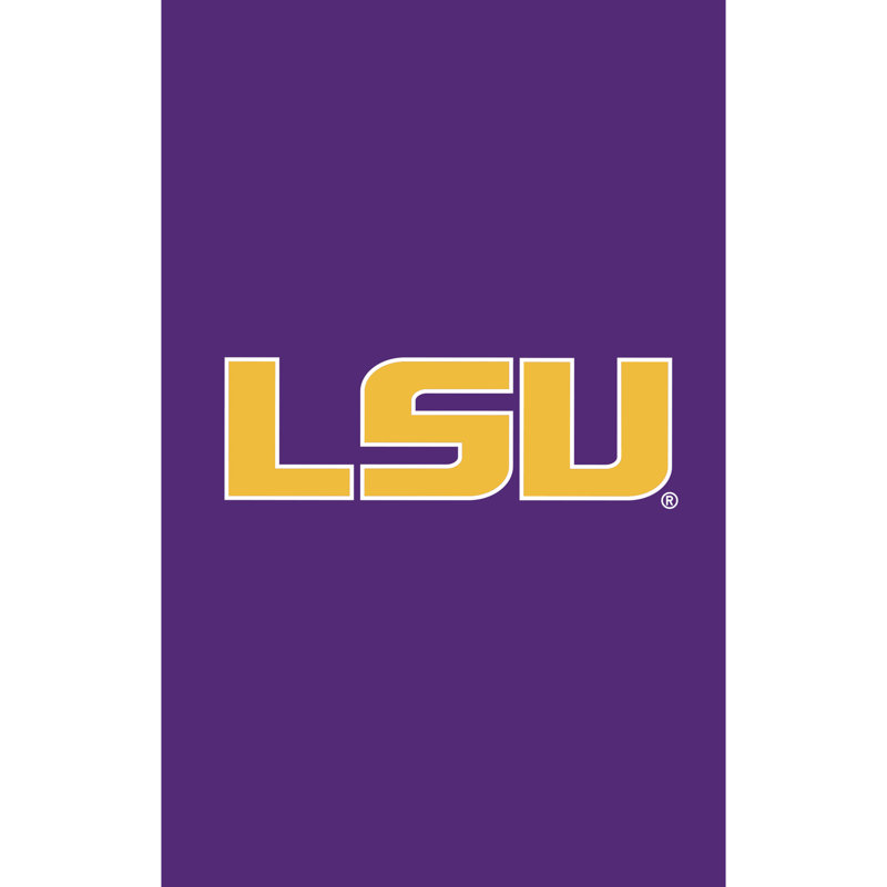 LSU Tigers Purple and Gold Applique House Flag