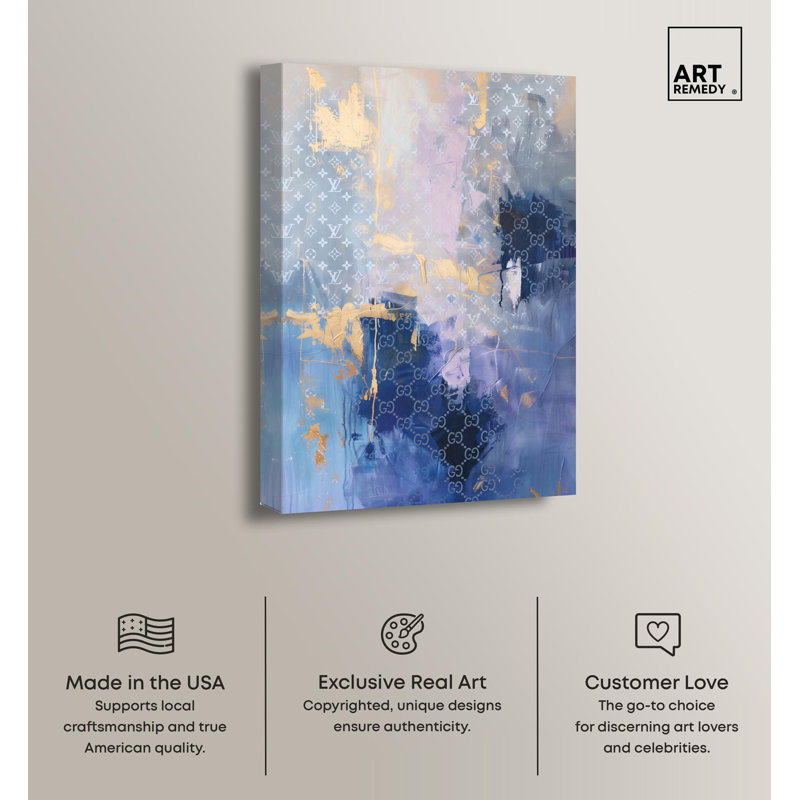 Dreamy Jewel Glam Vertical Canvas Art with Wood Frame