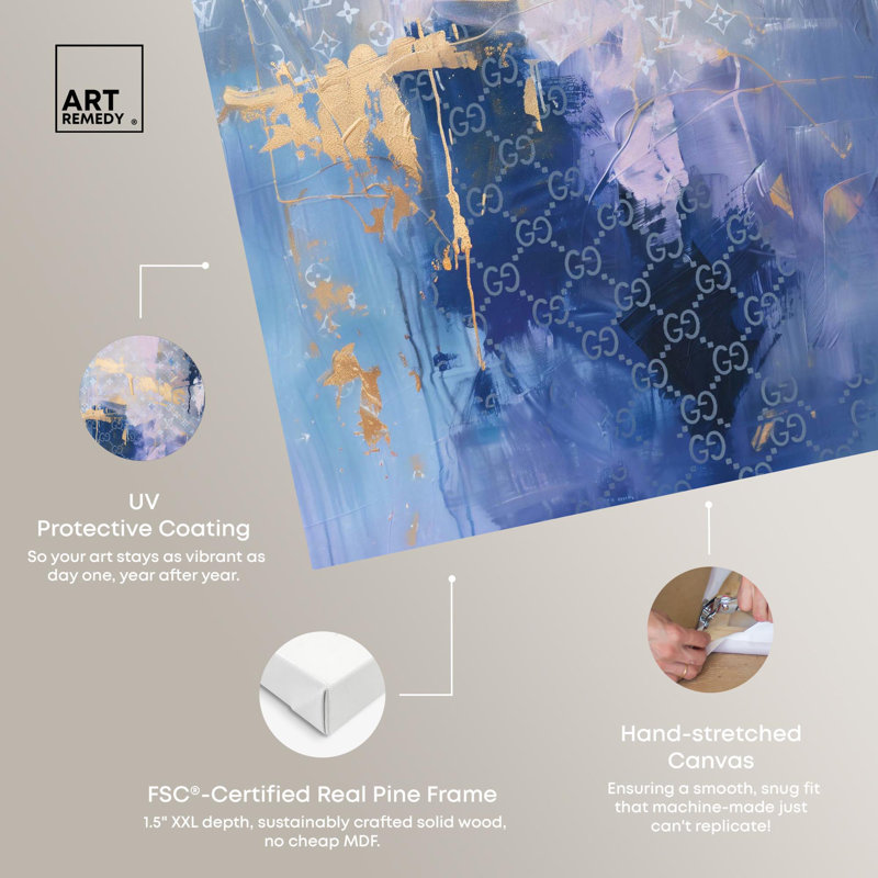 Dreamy Jewel Glam Vertical Canvas Art with Wood Frame