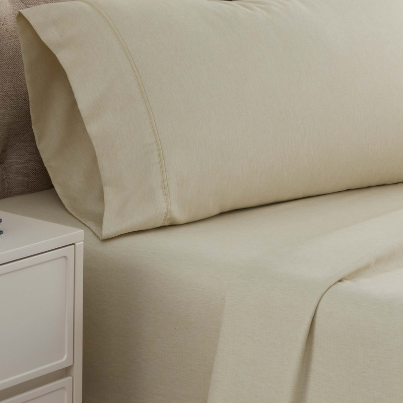 Full Linen Heathered Herringbone Microfiber Sheet Set