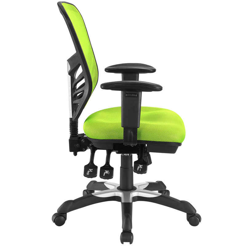Green Mesh and Fabric Adjustable Task Office Chair