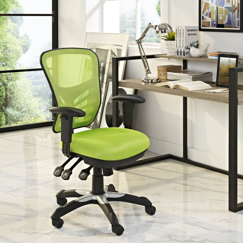 Green Mesh and Fabric Adjustable Task Office Chair
