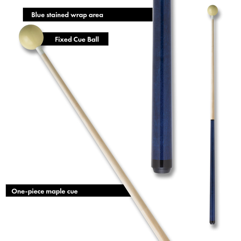 Junior Ipjrc Cue With Attached Ball - 44in - Blue