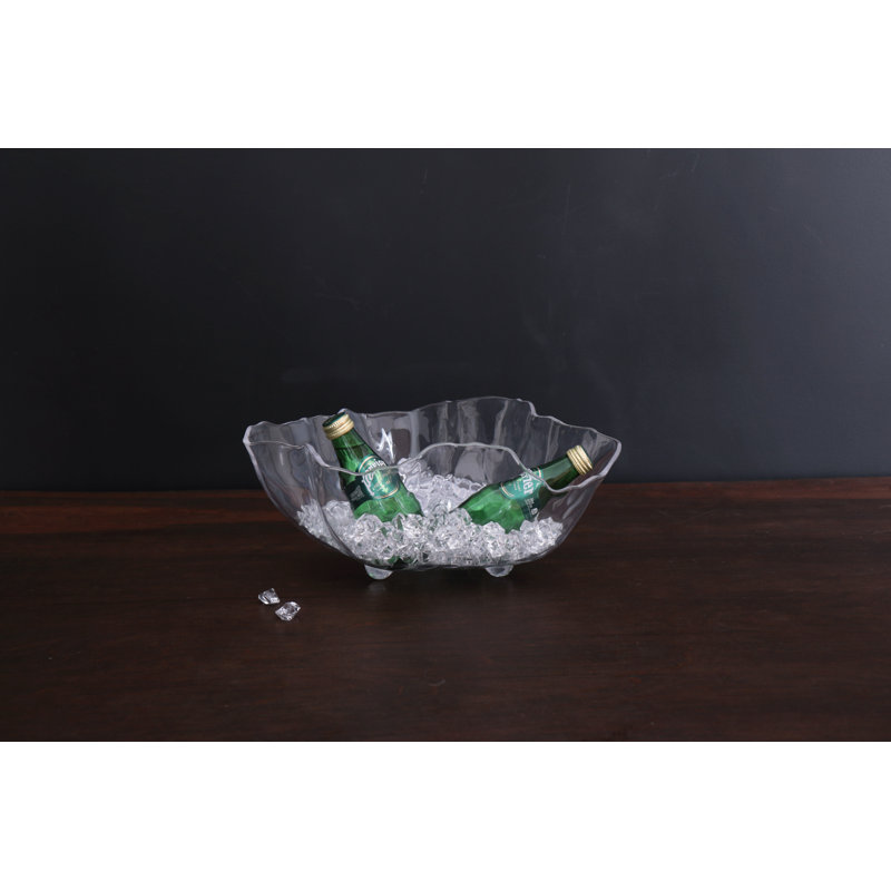 Large Clear Acrylic Serving Bowl for Indoor and Outdoor Use