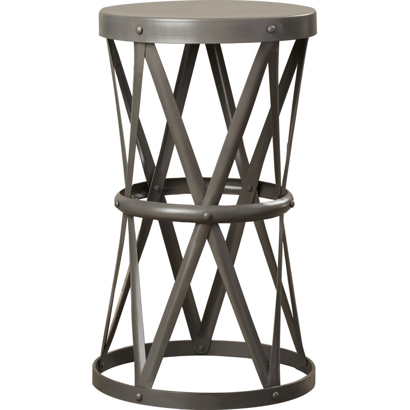 Empire Round Gray Iron 13" Side Table