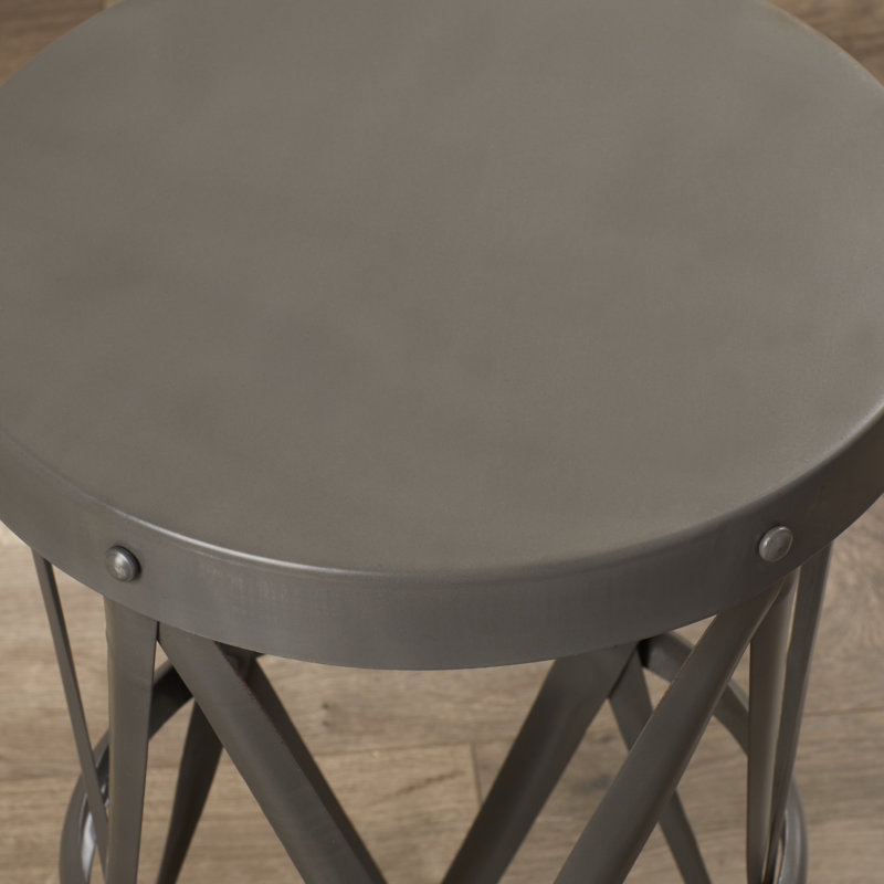 Empire Round Gray Iron 13" Side Table
