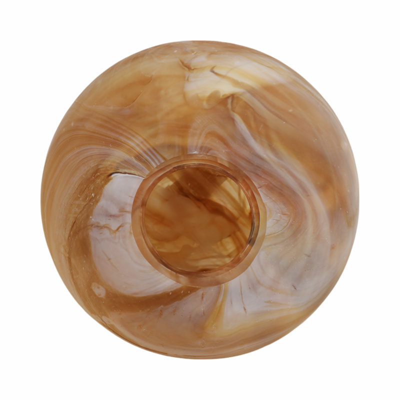 Amber Swirl Handmade Glass Table Vase