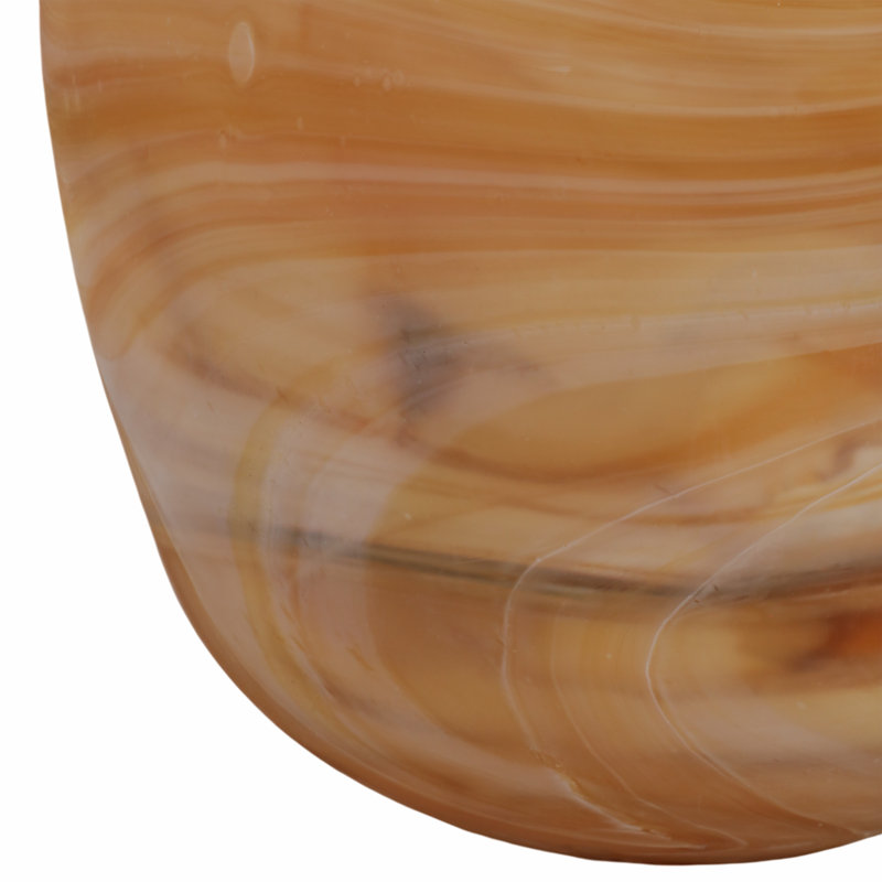 Amber Swirl Handmade Glass Table Vase
