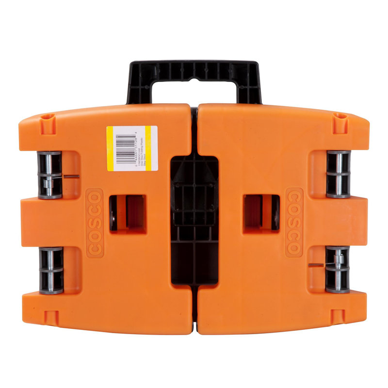 Orange and Gray Foldable Plastic Step Stool
