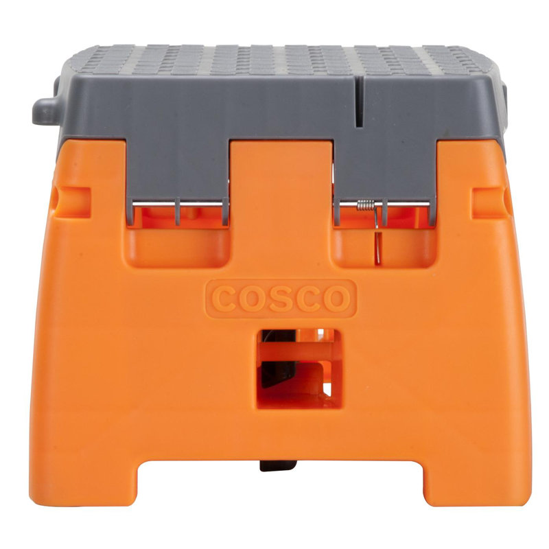 Orange and Gray Foldable Plastic Step Stool