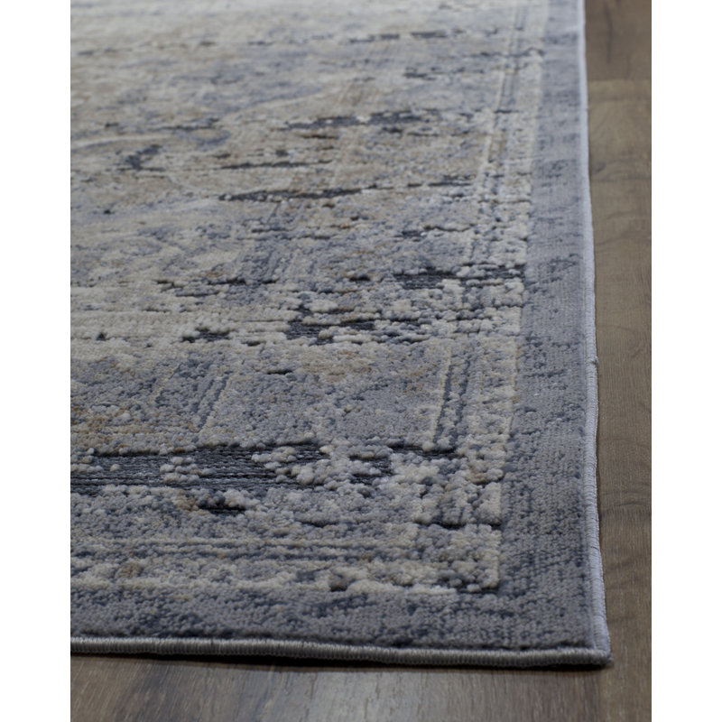 Cambridge Transitional 5' x 8' Blue Navy Synthetic Area Rug