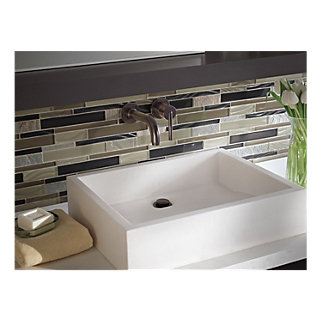 Sleek Venetian Bronze Wall Mounted Modern Bathroom Faucet