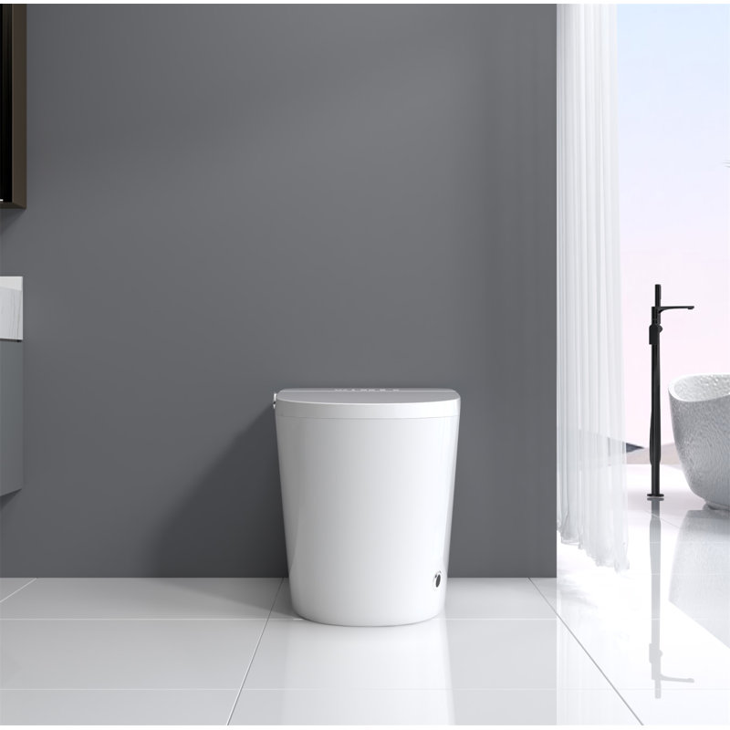 White High Efficiency Dual Flush Smart Toilet with Heated Seat
