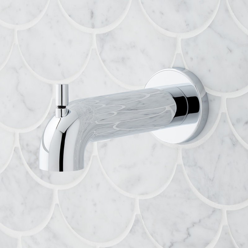Chrome Rainfall Wall Mounted Tub and Shower Set