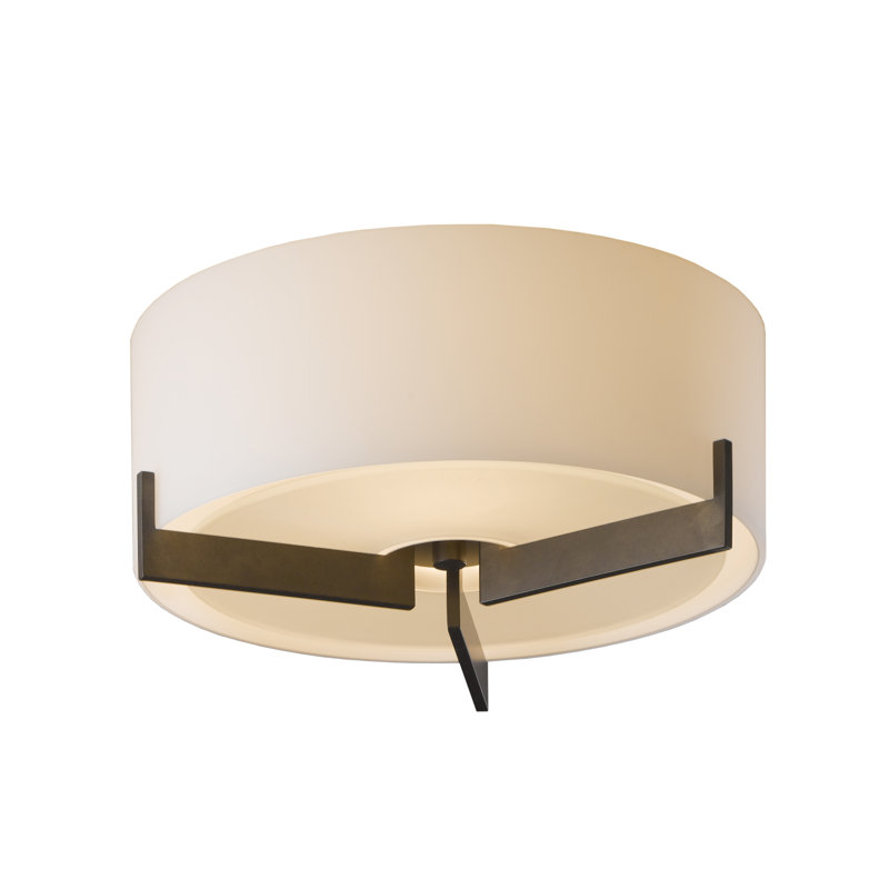 Axis Modern Glass Flush Mount for Indoor/Outdoor - Dark Smoke