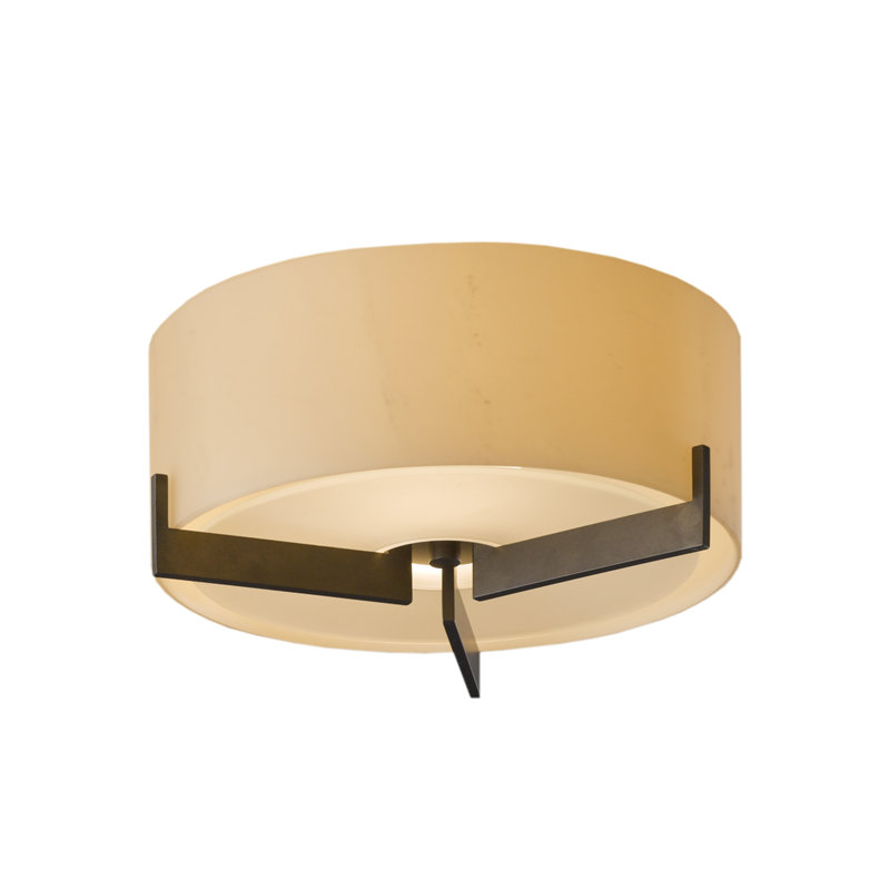 Axis Modern Glass Flush Mount for Indoor/Outdoor - Dark Smoke