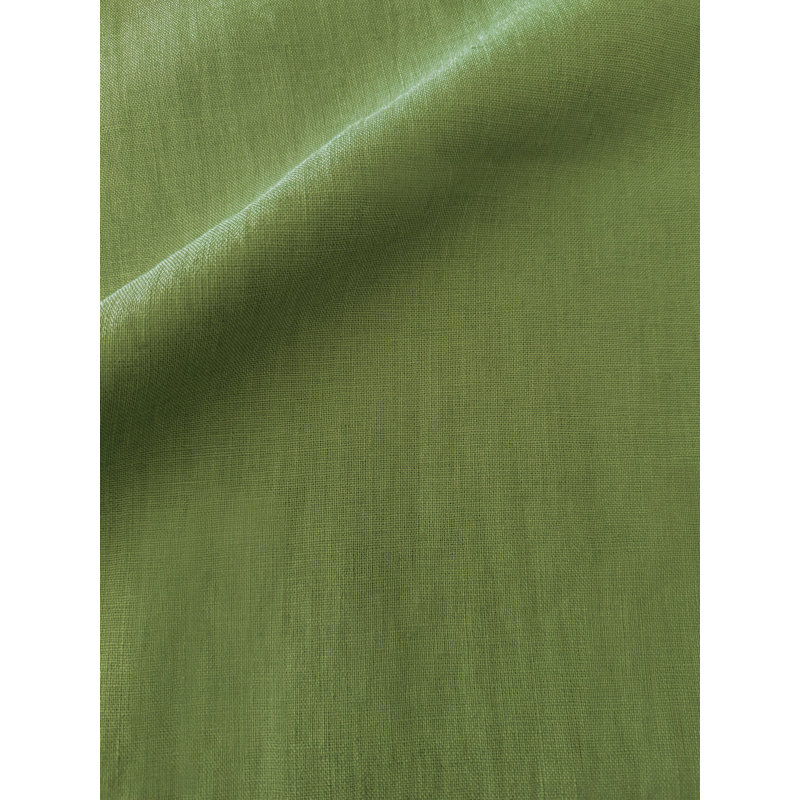 Pure Green Linen Down-Filled Throw Pillow 22x22
