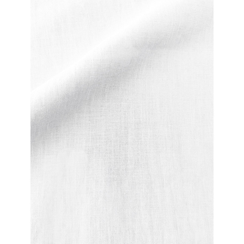 Anaya White Linen Throw Pillow with Down Blend Insert