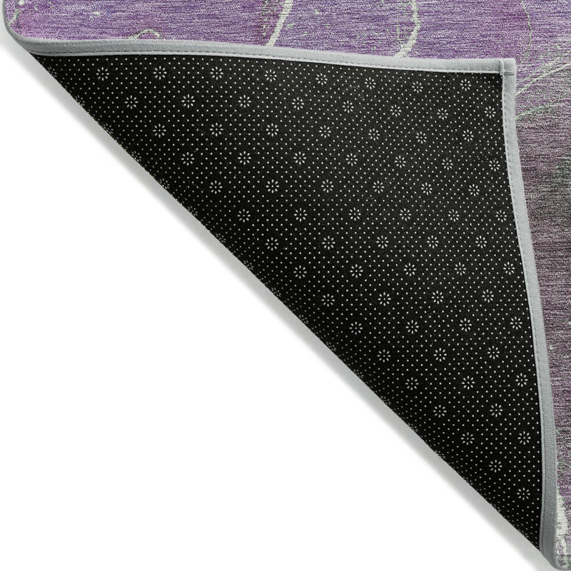 Addison 2'3" x 7'6" Purple Synthetic Washable Indoor/Outdoor Rug