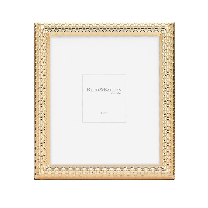 Gold Plated 8x10 Tabletop Stainless Steel Picture Frame