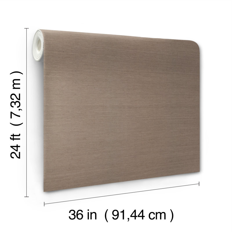 Steel Grey Non-Pasted Grasscloth Wallpaper Roll