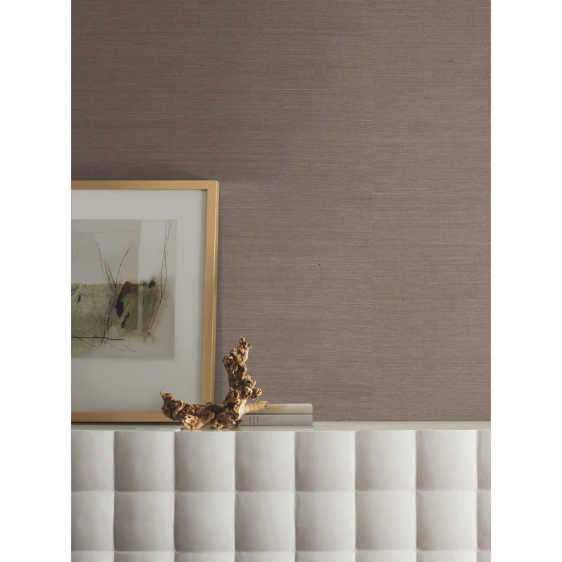Steel Grey Non-Pasted Grasscloth Wallpaper Roll