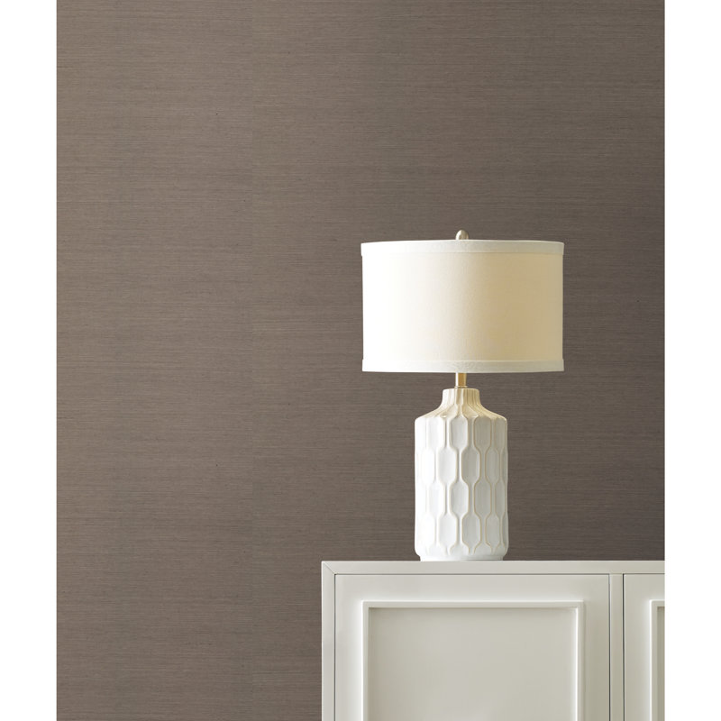 Steel Grey Non-Pasted Grasscloth Wallpaper Roll
