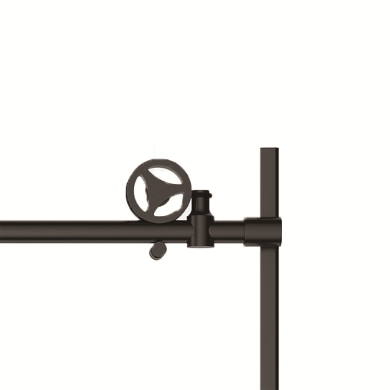 60-Inch Matte Black Frameless Sliding Shower Door with Clear Glass