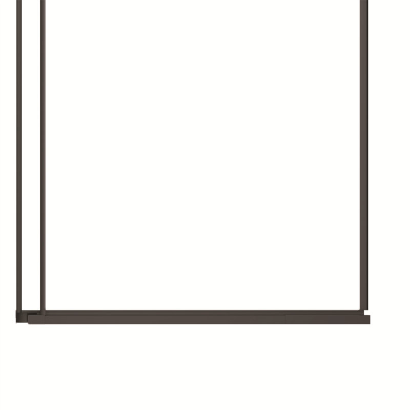 60-Inch Matte Black Frameless Sliding Shower Door with Clear Glass