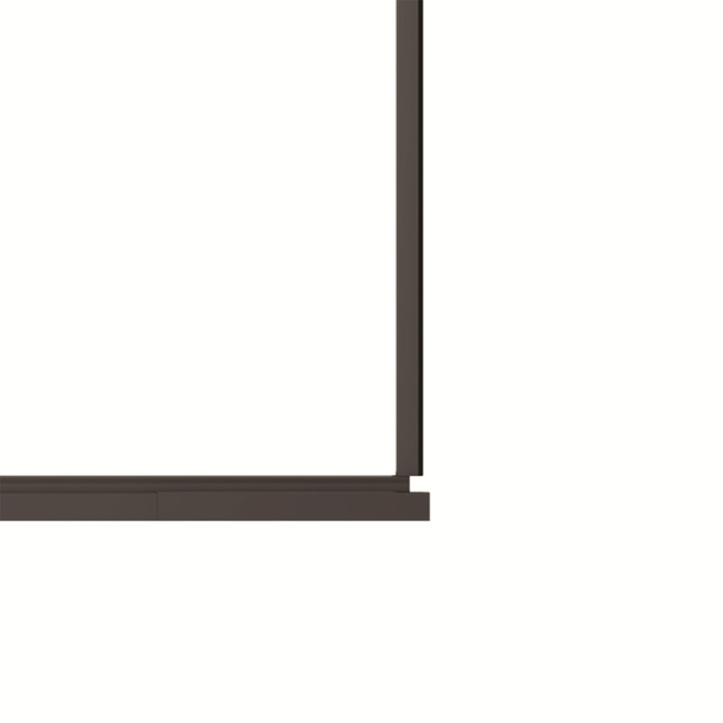60-Inch Matte Black Frameless Sliding Shower Door with Clear Glass
