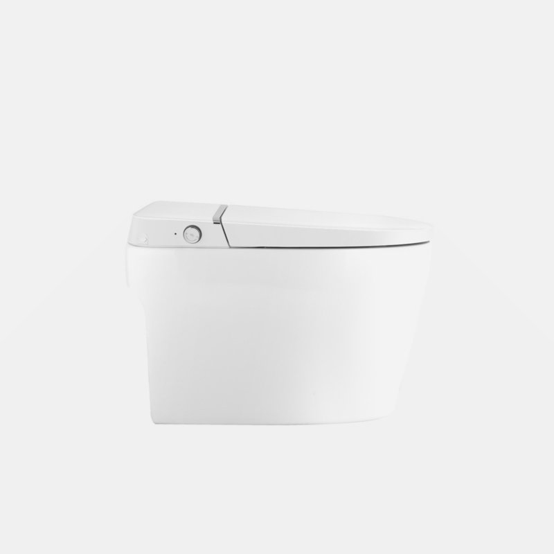 White Ceramic Smart Toilet Bidet Combo with Heated Seat and Remote Control