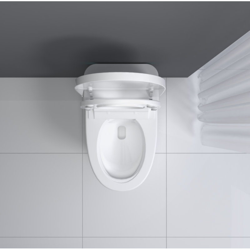 White High Efficiency Intelligent Smart Toilet with Heated Bidet Seat
