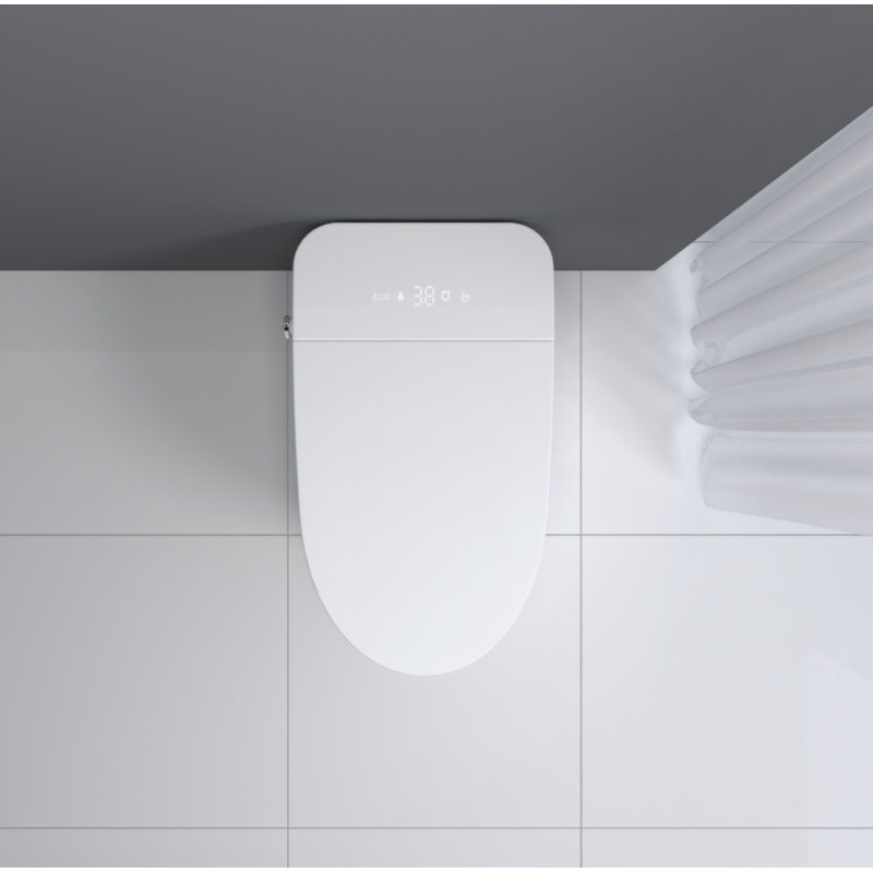 White High Efficiency Intelligent Smart Toilet with Heated Bidet Seat